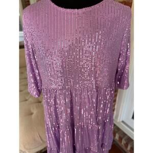 Purple Power Sequin Dress - XL